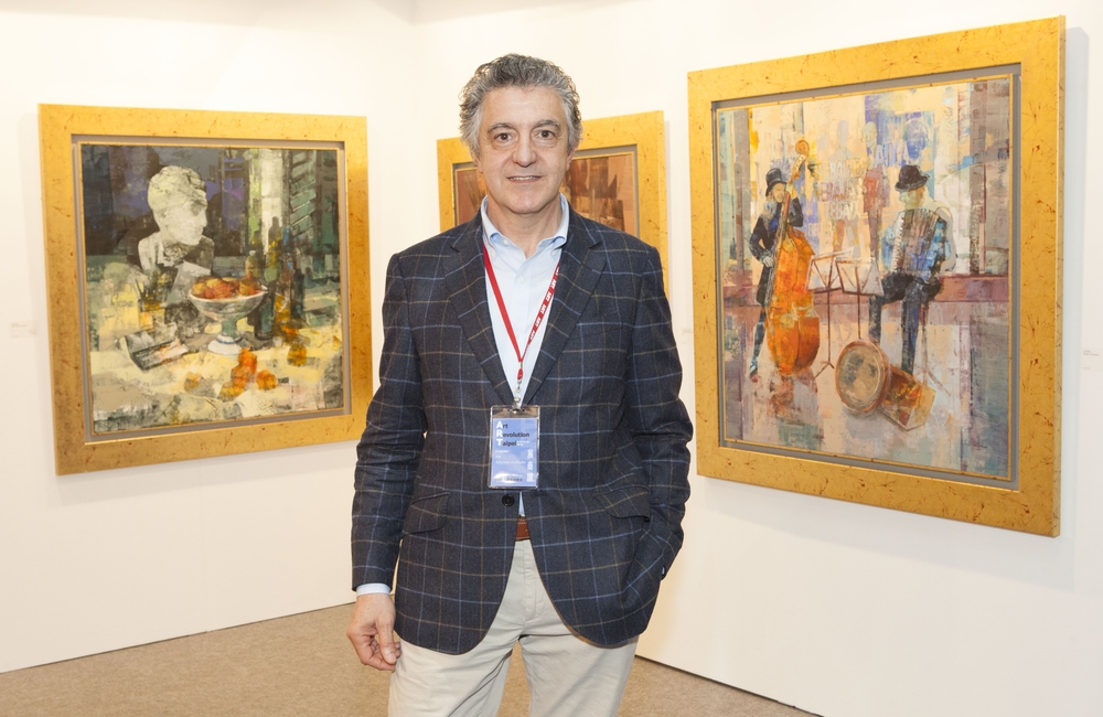 El pintor Alfonso Cuñado en Taiwán