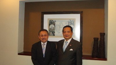 El embajador de Taiwán se reunió con el director de Cooperación Internacional de SICA en El Salvador