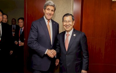 Vincent Siew se reune con el secretario de Estado John Kerry