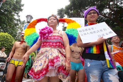 Se realizó la marcha de la Comunidad de LGBT en el Bulevar Ketagalan
