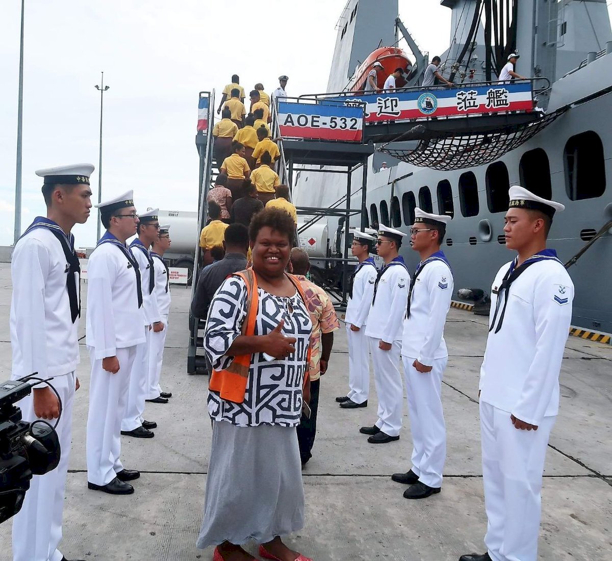 El mayor buque de la Armada taiwanesa llega a Islas Salomón