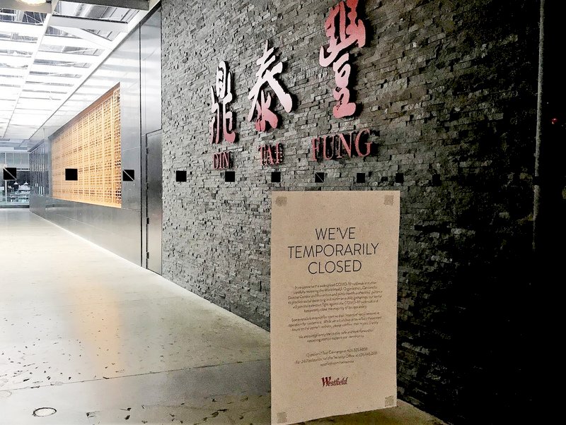 Cierra la primera sucursal de Ding Tai Fung por efectos del COVID-19