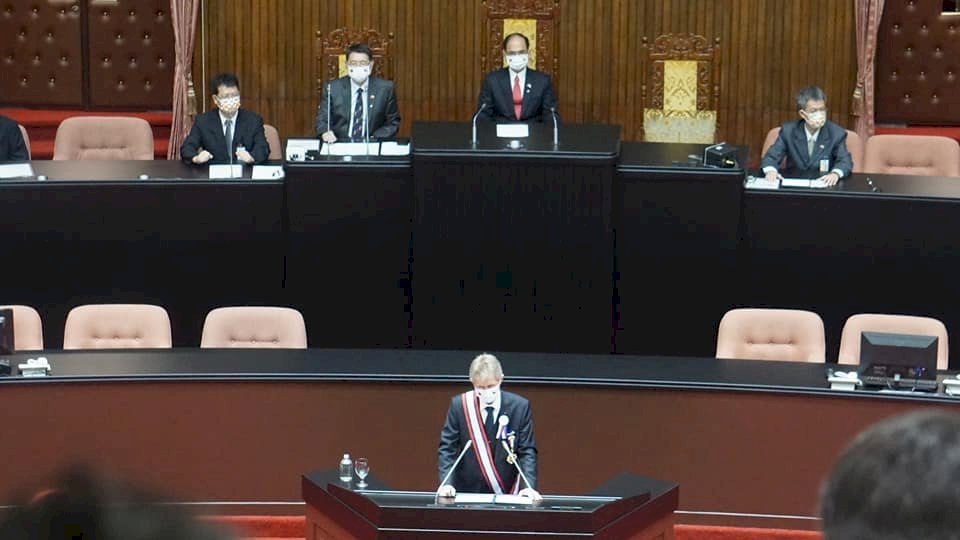 Presidente del Senado de República Checa es ovacionado en discurso ante el Yuan Legislativo