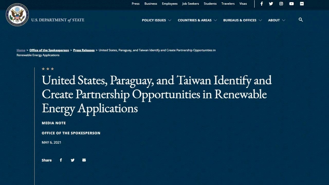 Estados Unidos, Taiwán y Paraguay buscan cooperación en aplicaciones de energía renovable