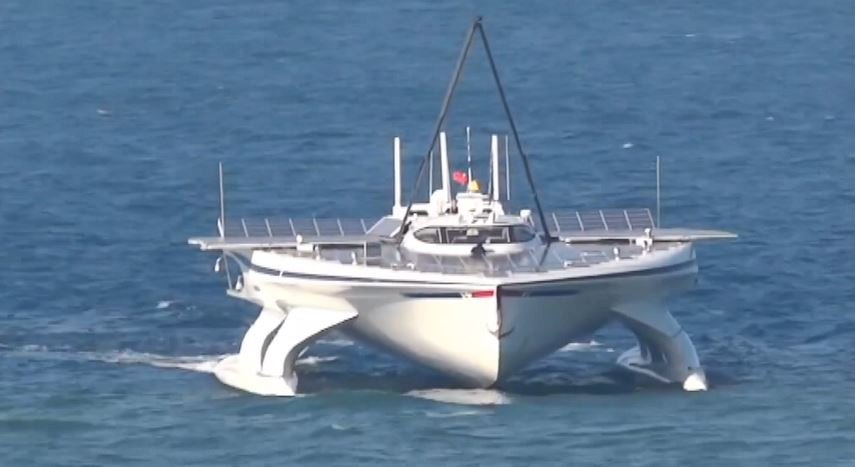El yate solar “Odisea Azul MS Porrima” llega a Kaohsiung