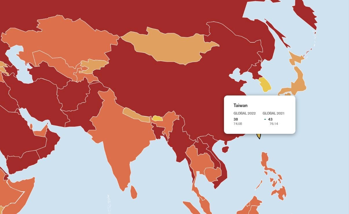 Taiwán en el puesto 38 en libertad de prensa según Reporteros sin fronteras