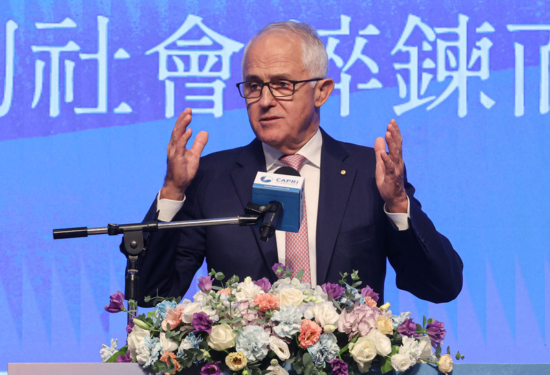 El exprimer ministro australiano Turnbull habla en Taipéi de la lucha contra las dictaduras