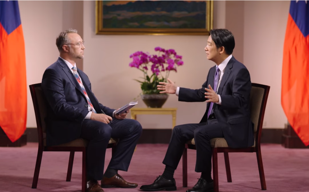 Lai Ching-te defiende la confrontación con China continental en una entrevista con Bloomberg