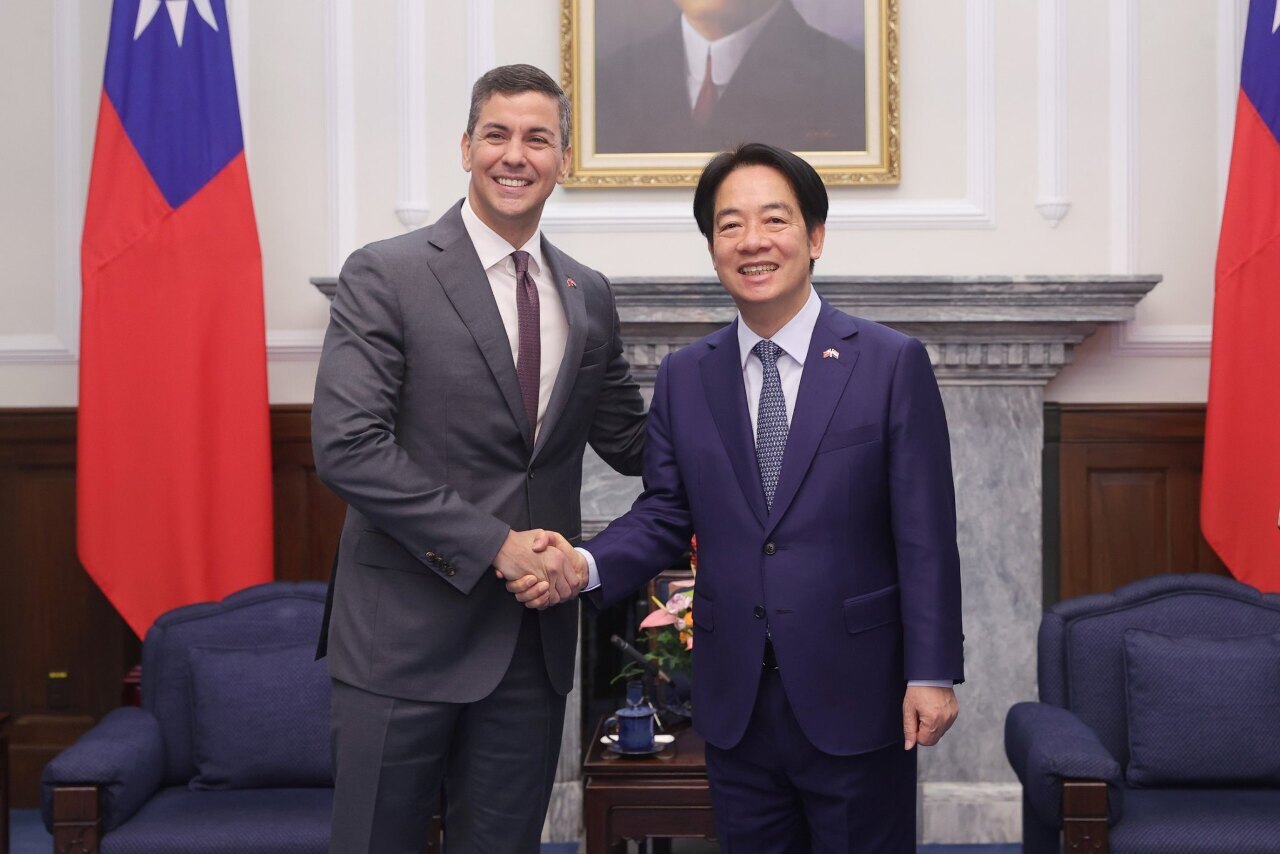 El presidente Lai recibe al presidente paraguayo Santiago Peña Palacios