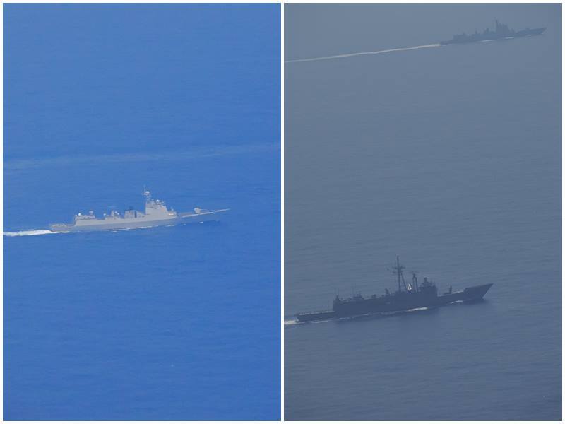 Defensa publica vídeos y fotos de su monitoreo de los ejercicios navales chinos