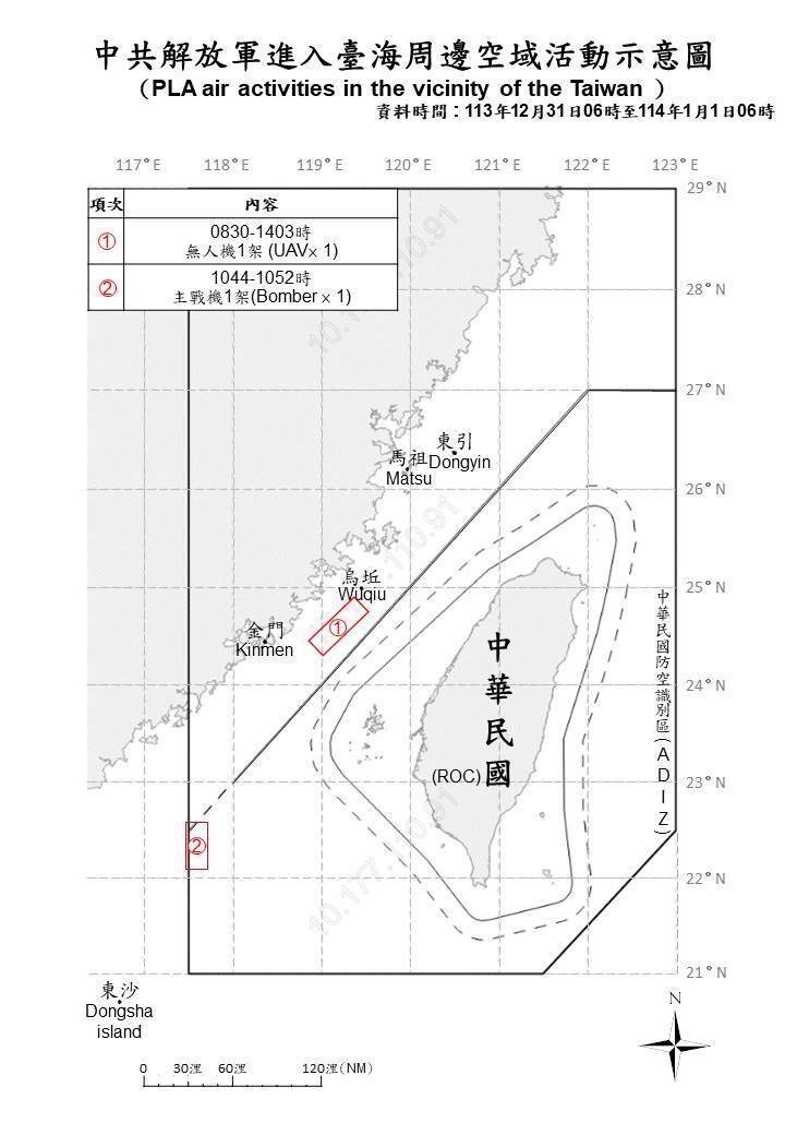 Dos aviones y siete barcos chinos detectados en las inmediaciones del espacio jurisdiccional de Taiwán