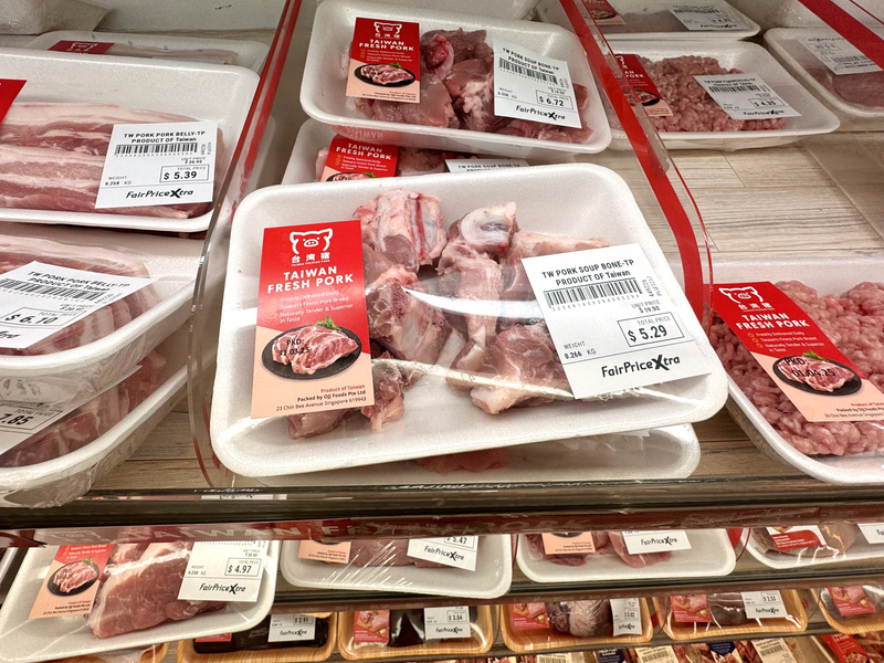 La carne de cerdo taiwanesa regresa al mercado singapurense después de 15 años