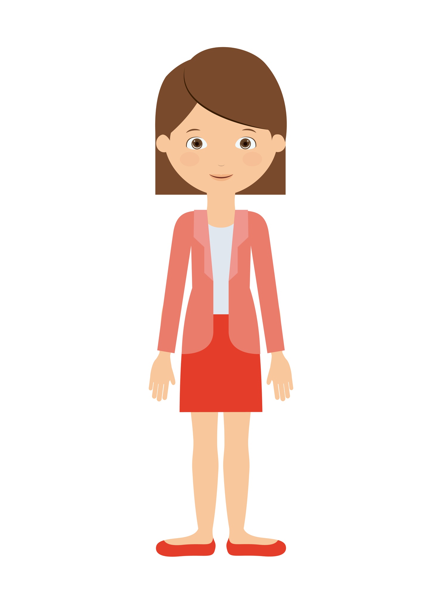 Premium Vector | Woman standing isolated icon design