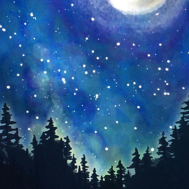 Amy O'Hanlon on Twitter: "A sky full of stars . . . . #art  #artistsoninstagram #illustration #draw #drawing #paint #digitalpainting  #fullmoon #night #sky #clouds #trees #silhouette #treeline #stars  #digitalart #fantasy #moon #instaart