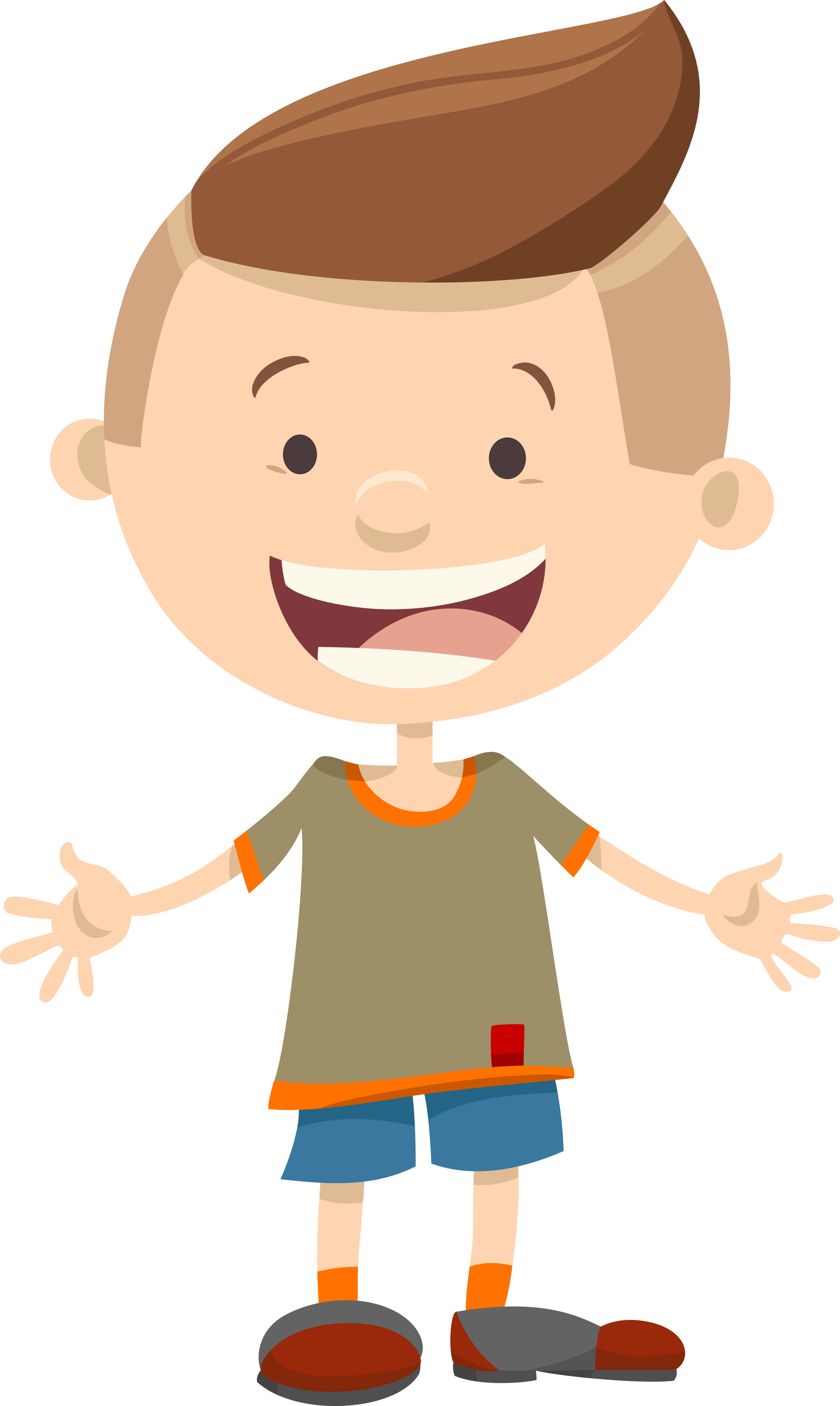 Niño feliz personaje de dibujos animados niño | Vector Premium